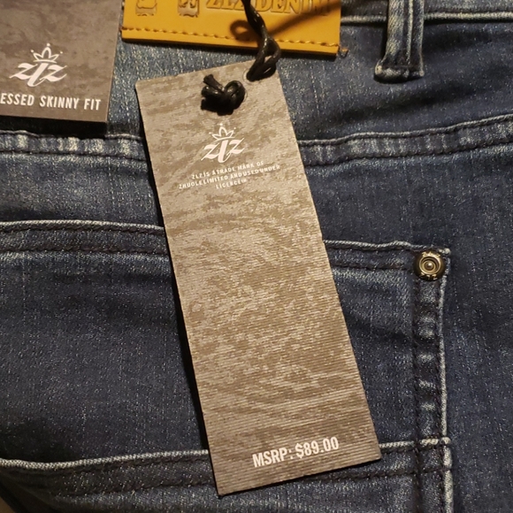 ZLZ distressed skinny fit mens jeans - Picture 7 of 7